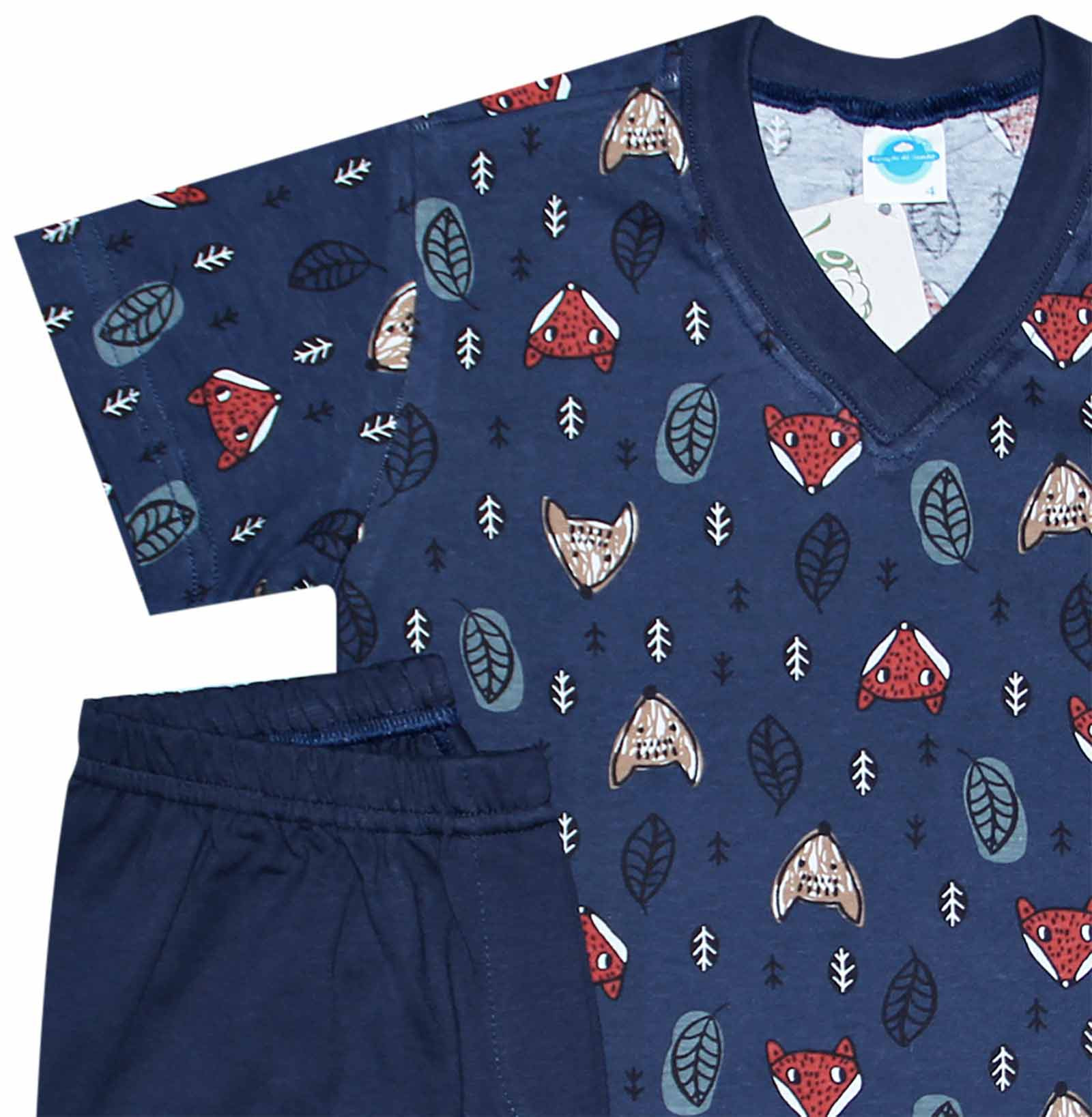 Pijama Masculino Curto Fox