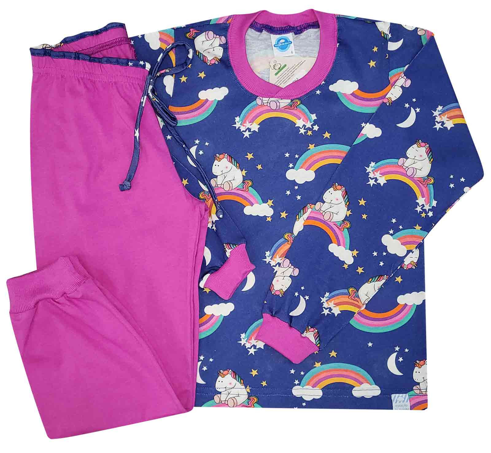 Pijama Feminino Longo Rainbow