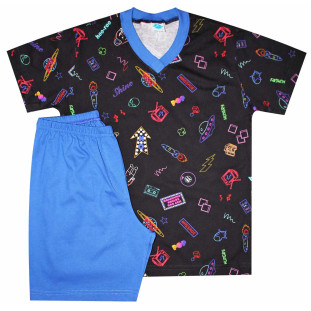 Pijama Masculino Curto Neon Infantil