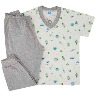 Pijama longo masculino infantil Foguete