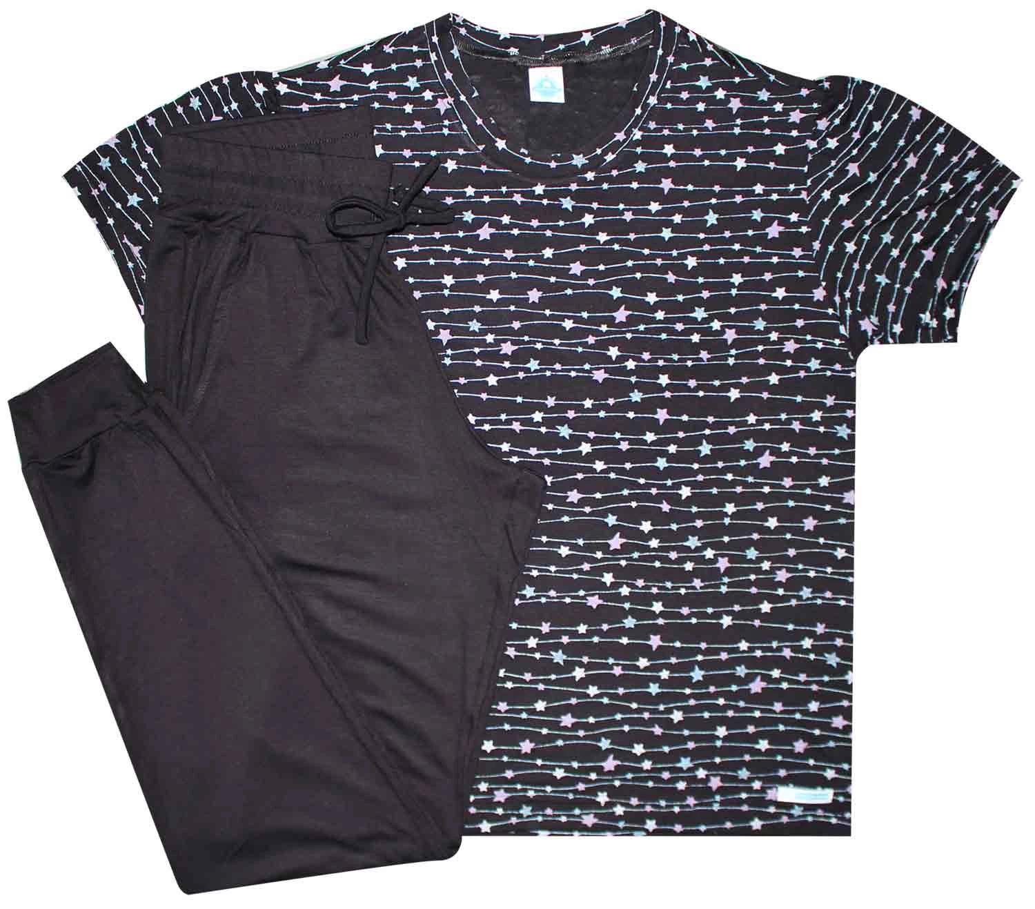 Pijama Feminino Estrelado Adulto