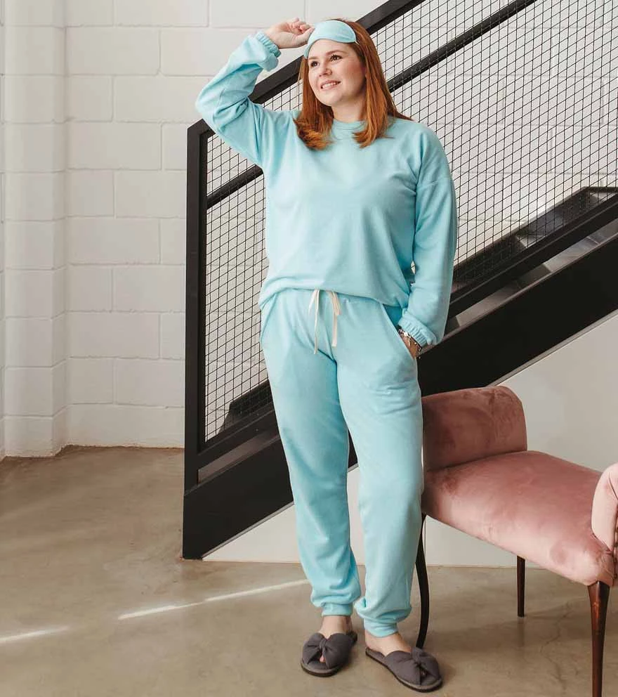 Pijama Feminino Longo Fleece Tiffany