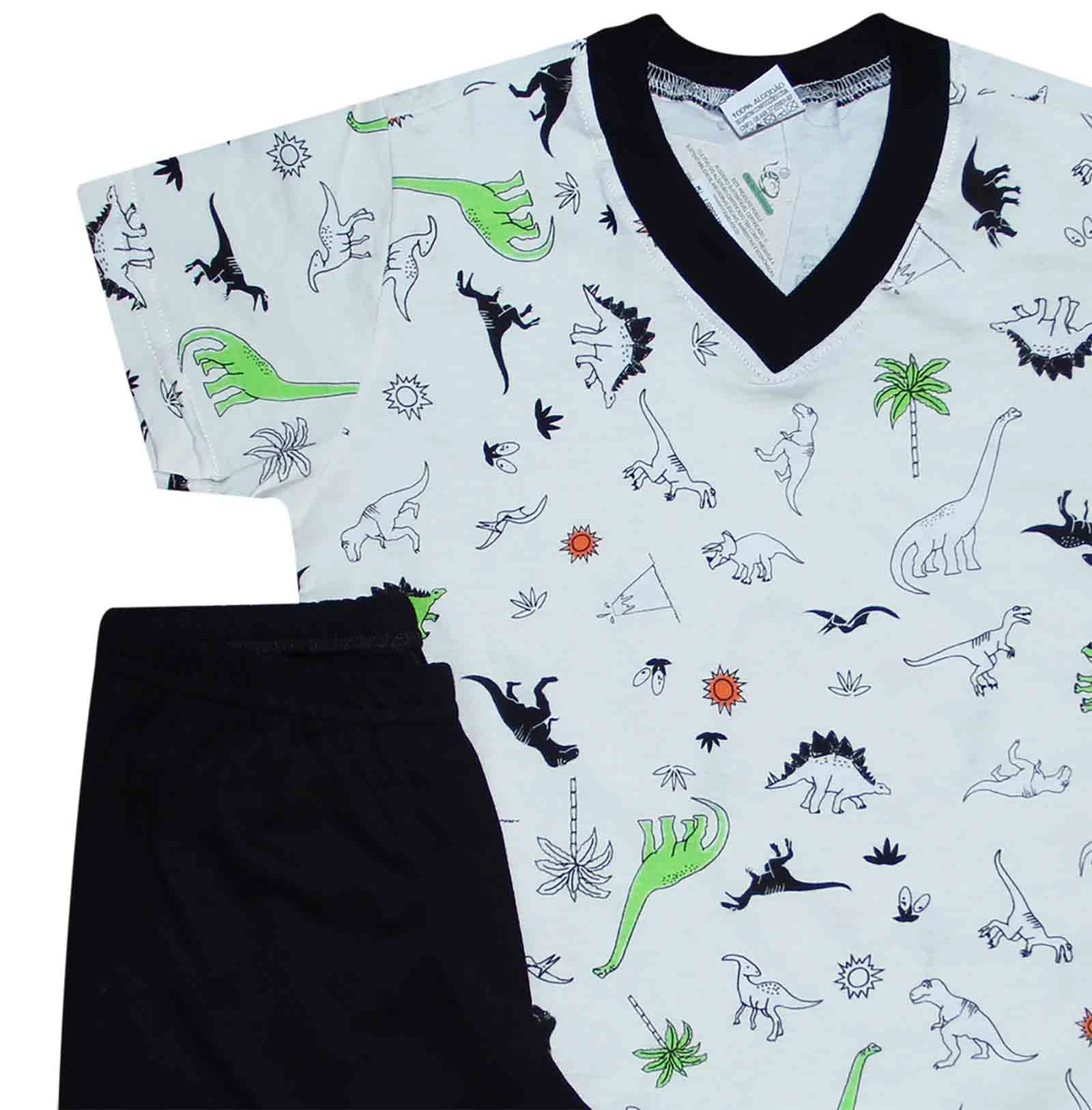 Pijama Masculino Curto Jurassic