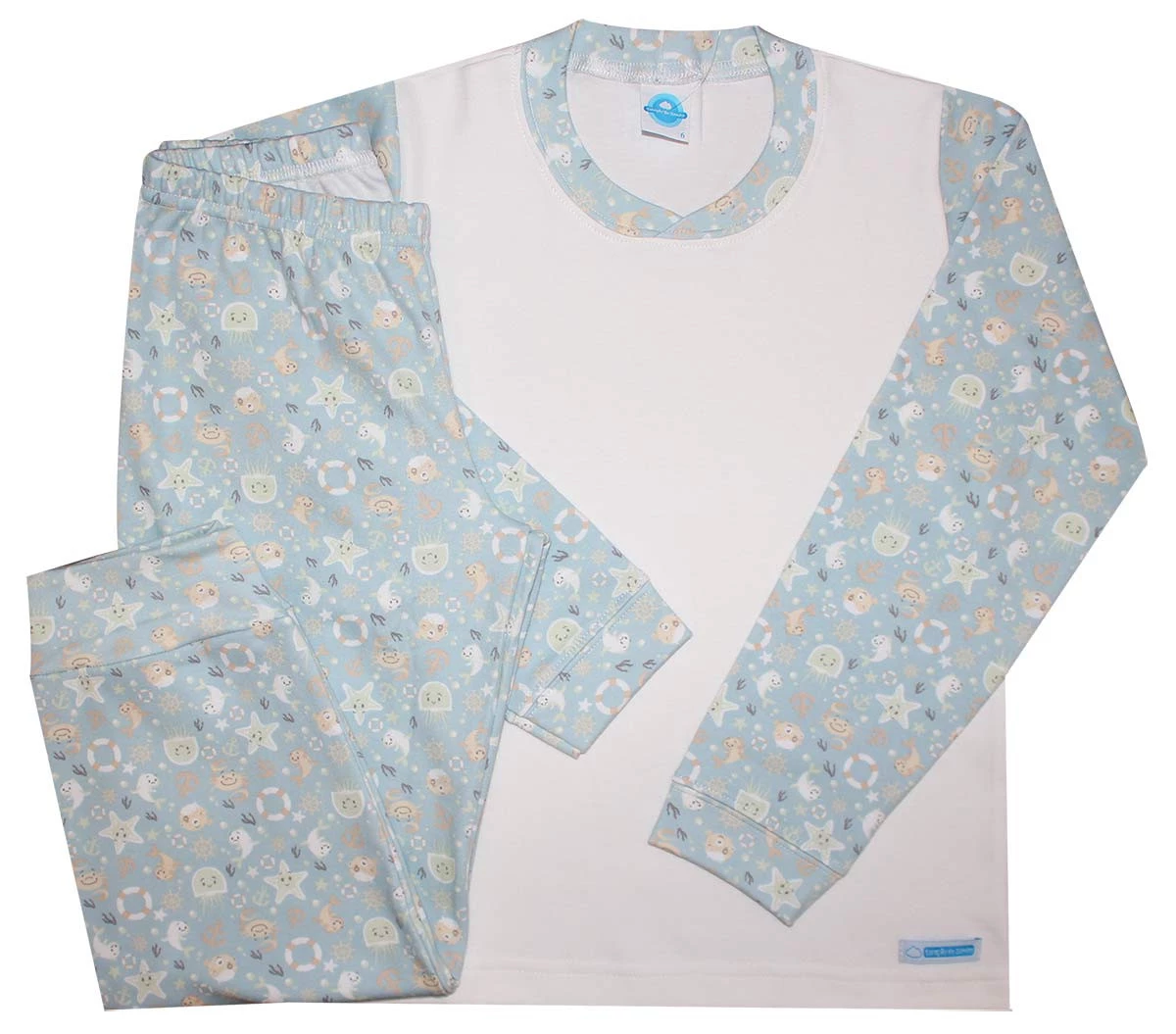 Pijama Feminino Longo Marítimo
