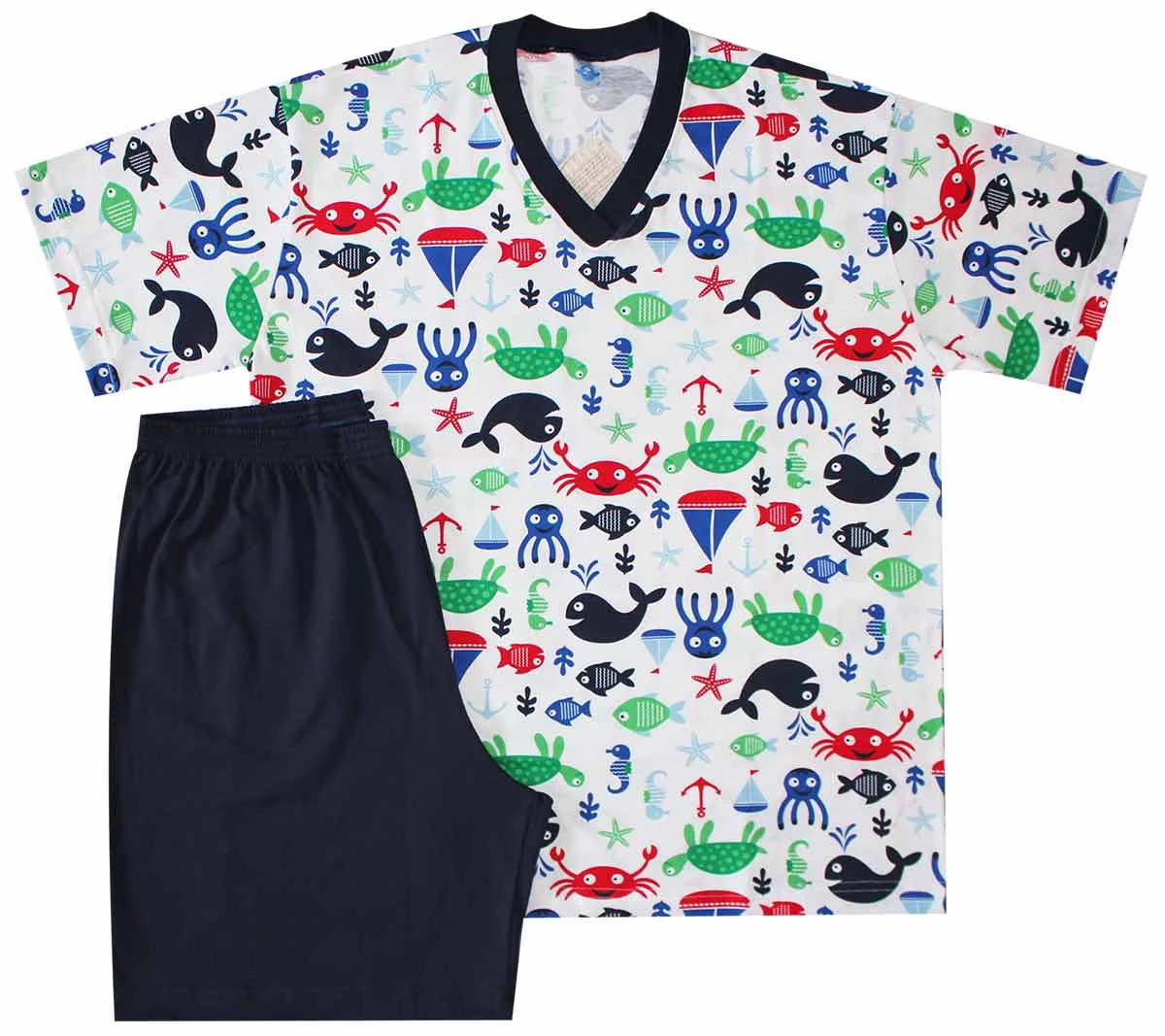 Pijama Masculino Curto Vida Marinha