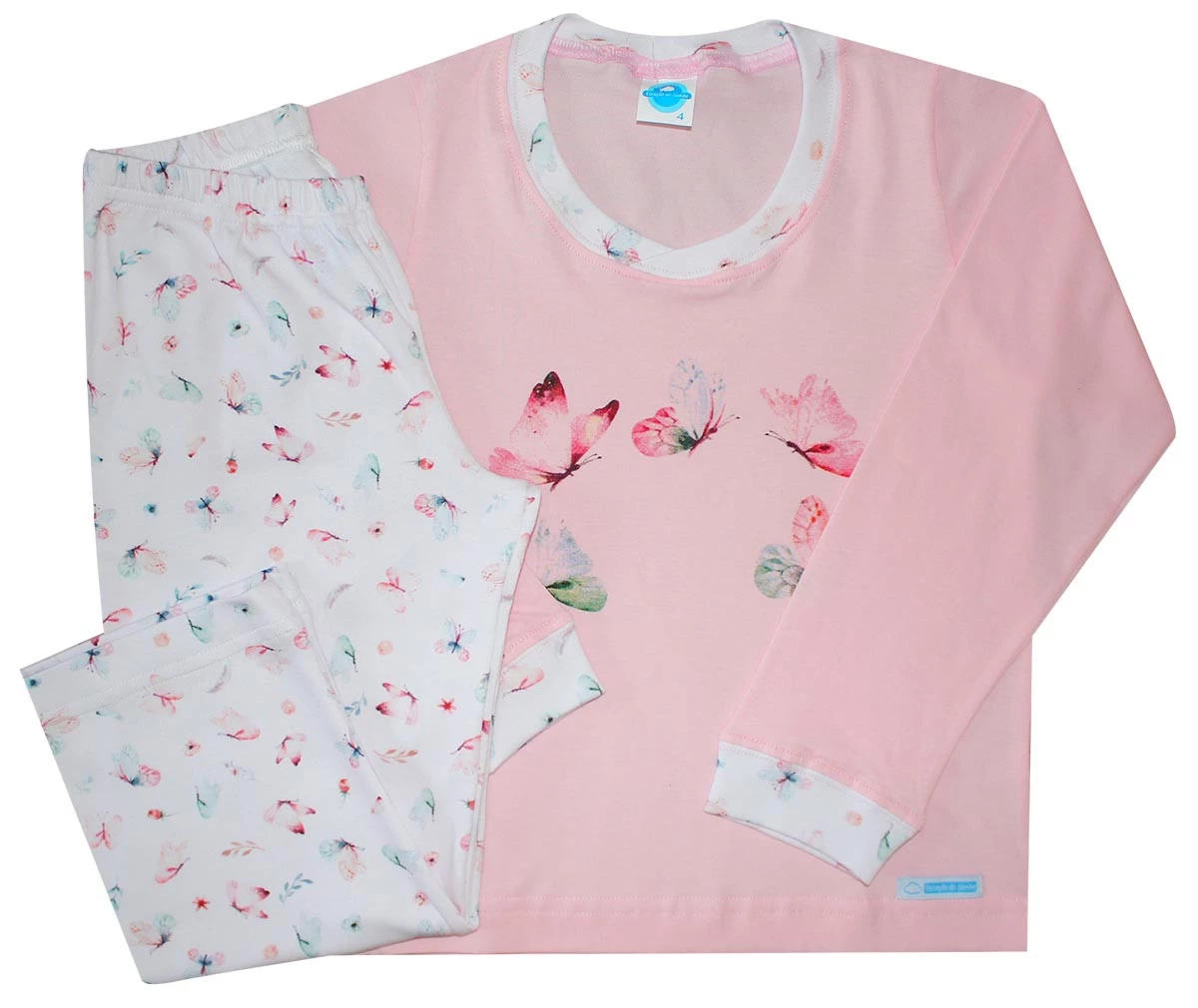 Pijama Feminino Longo Borboletas