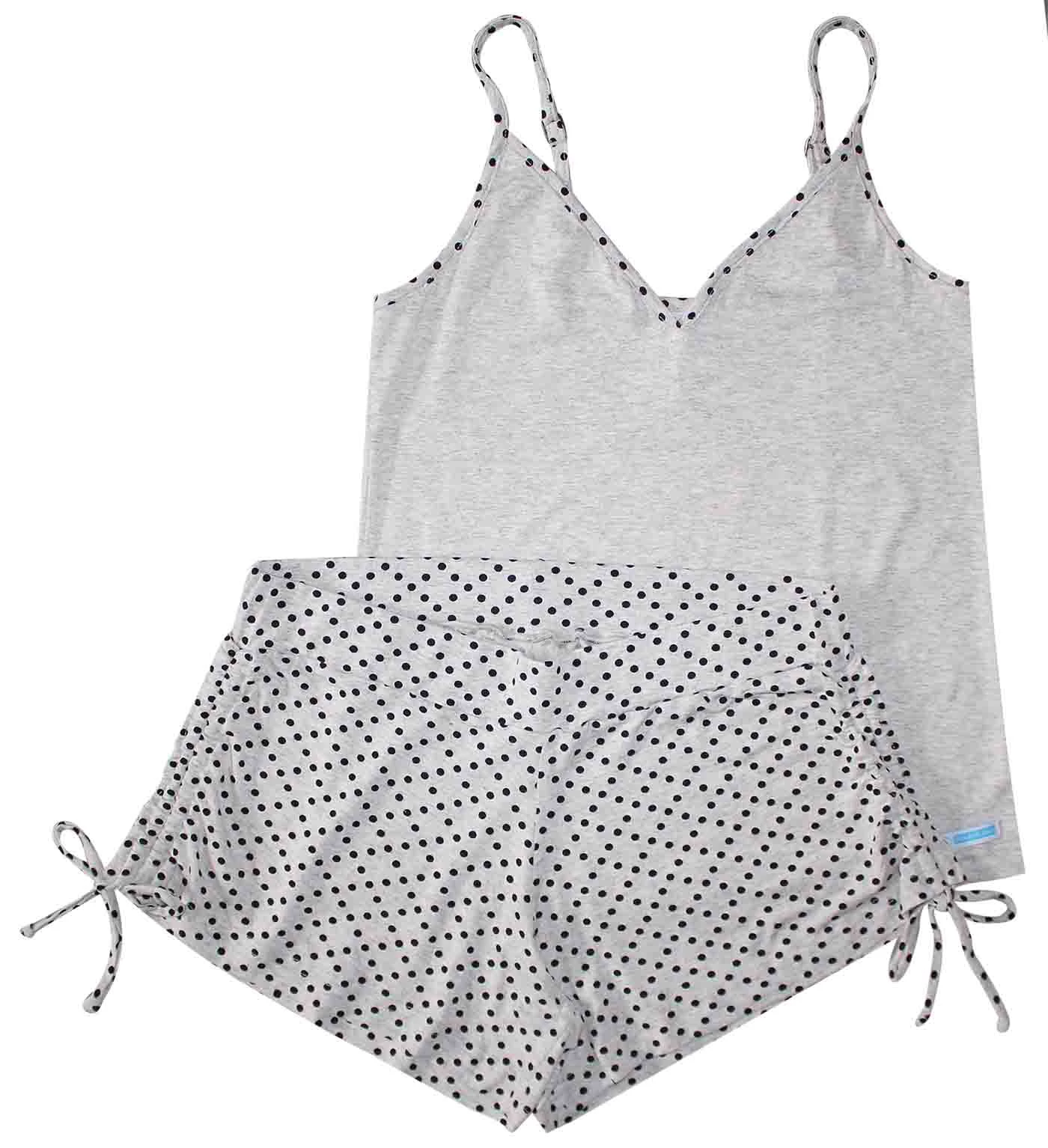 Pijama Feminino Curto Poá Franzido