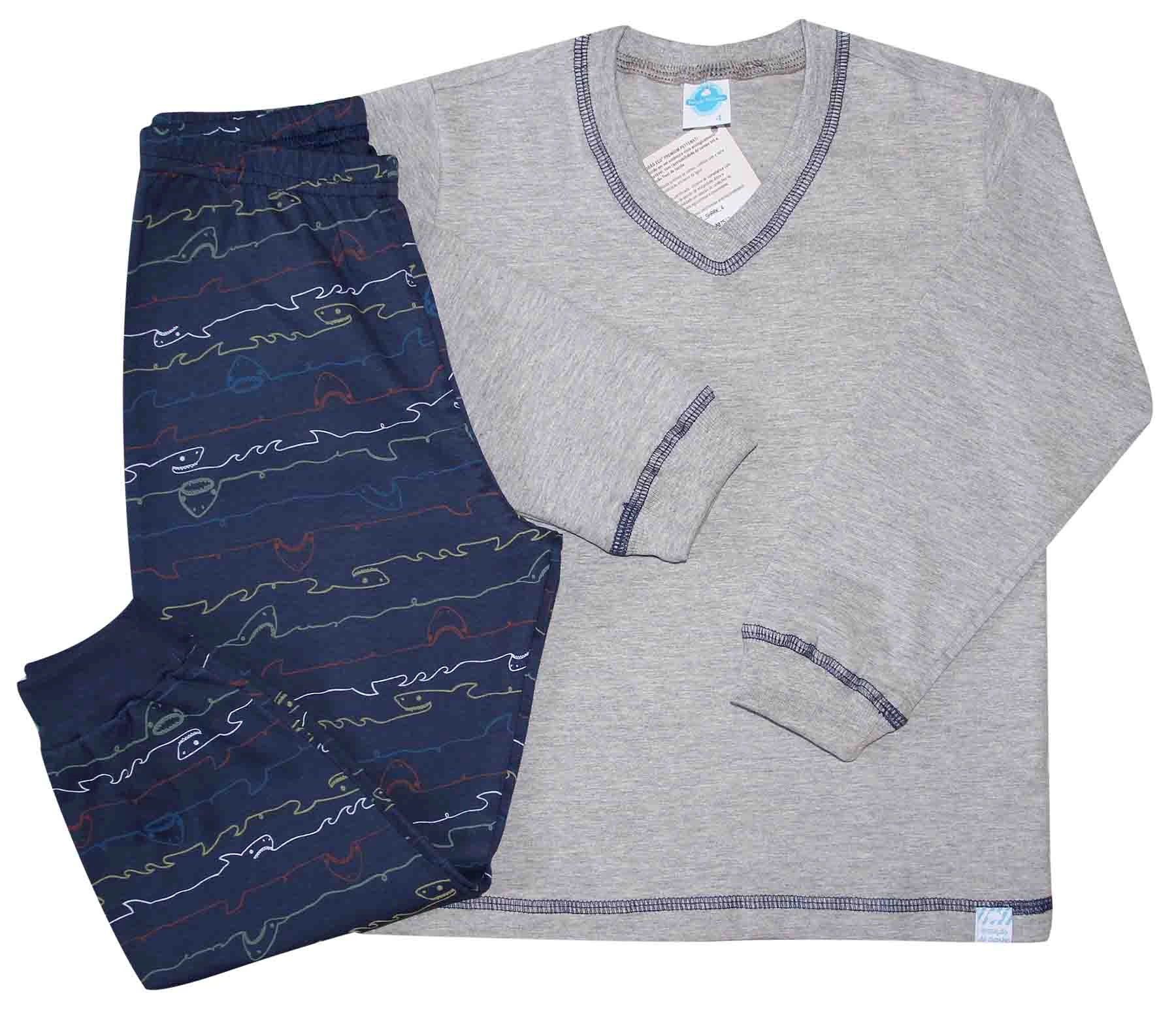 Pijama Masculino Longo Shark