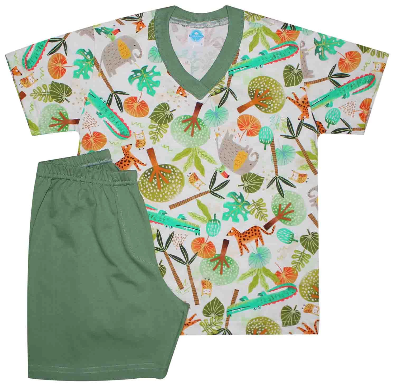 Pijama Masculino Curto Safari