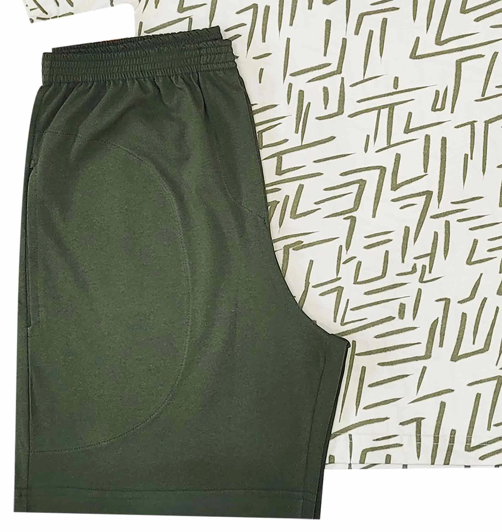 Pijama Curto Masculino Olive