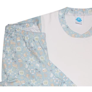 Pijama Feminino Marítimo Suedine