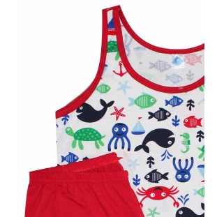 Pijama Verão Feminino Fundo do Mar