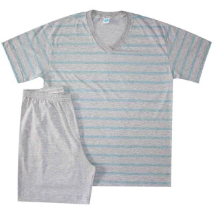 Pijama Curto Masculino Blue em Mescla