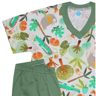 Pijama Curto Masculino Safari