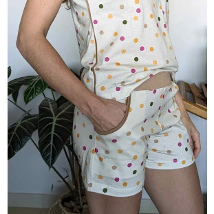 Pijama feminino curto Confete