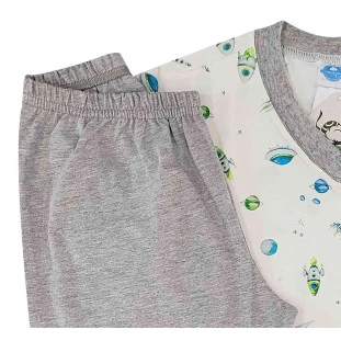Pijama longo masculino infantil Foguete