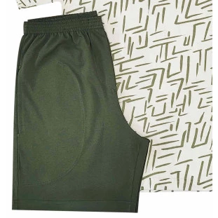 Pijama Curto Masculino Olive