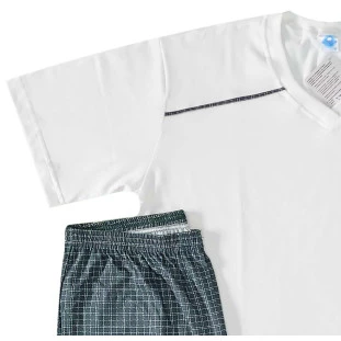 Pijama Curto Masculino Pontilhado Oliva