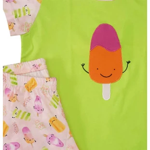 Pijama feminino curto Picolé