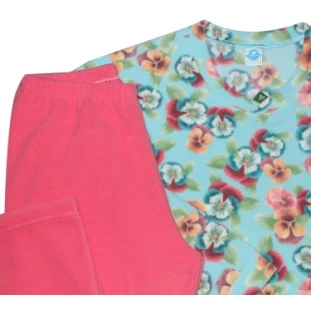 Pijama Feminino Floral Azul