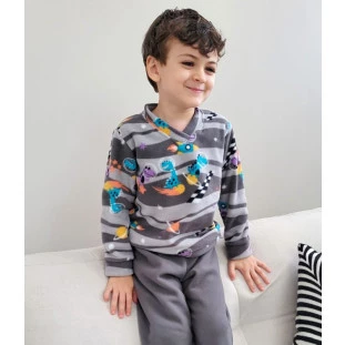 Pijama Masculino Longo Astro Soft Detalhe