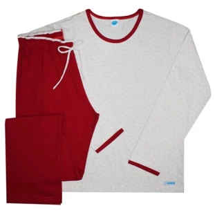 Pijama Feminino Longo Cavalinho Bordô