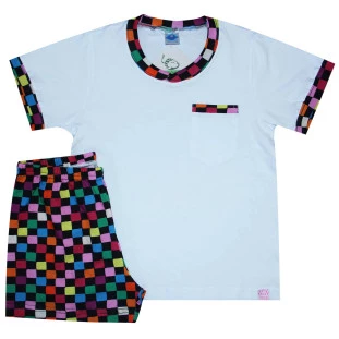 Pijama Infantil Quadri-Cor