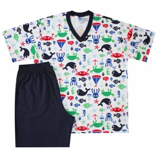 Pijama Masculino Curto Vida Marinha