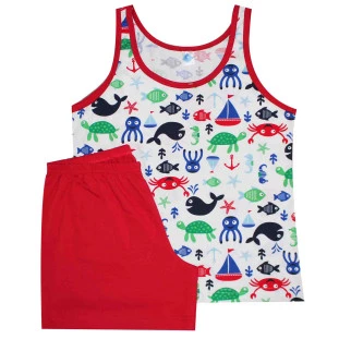 Pijama Verão Feminino Fundo do Mar