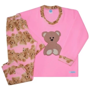 Pijama Feminino Urso Neon - 1 ao 10