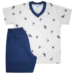Pijama curto masculino skate