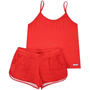 Pijama Feminino Laranja Dot