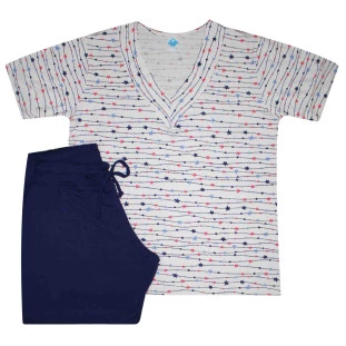 Pijama Feminino Estrelado