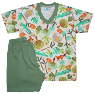 Pijama Curto Masculino Safari