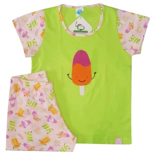 Pijama feminino curto Picolé