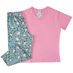 Pijama Feminino Pantacourt Blossom