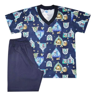 Pijama curto infantil Tenda