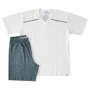 Pijama Curto Masculino Pontilhado Oliva