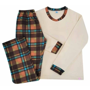 Pijama feminino longo de inverno - Chess