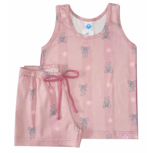 Pijama Curto Infantil de Algodão