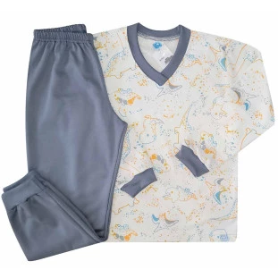 Pijama Masculino Infantil Longo Rex